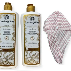 Kit Shampoo + Tratamiento + Toalla Microfibra Camila Quiroz