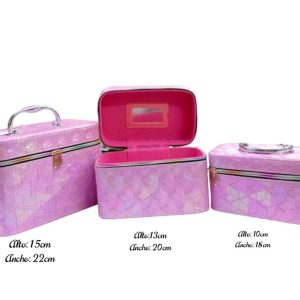 Pack de 3 Maletín maquillaje