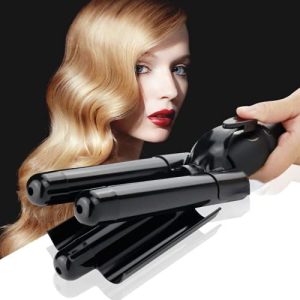 Plancha rizadora estilo sirena color negro