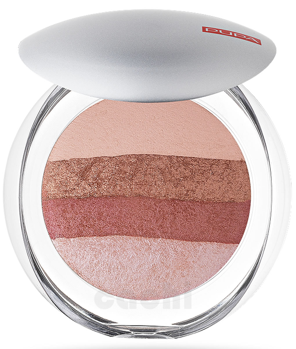 Polvo Iluminador Pupa Luminys Baked All Over 1 Rose Stripes