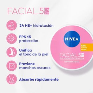 Nivea Cuidado Radiante Y Uniforme Crema Facial Hidratante 5 En 1