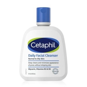 Cetaphil Daily Facial Cleanser Cleanser para Piel Sensible, Mixta a Grasa 4 oz